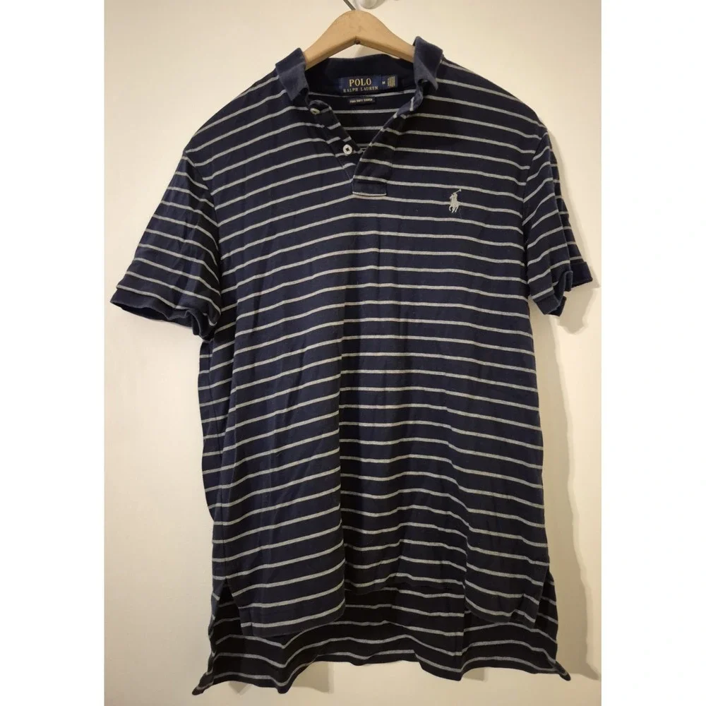 Polo Ralph Lauren Blue Men M Pima Soft Short Sleeve Preppy Classic Quiet Luxury
